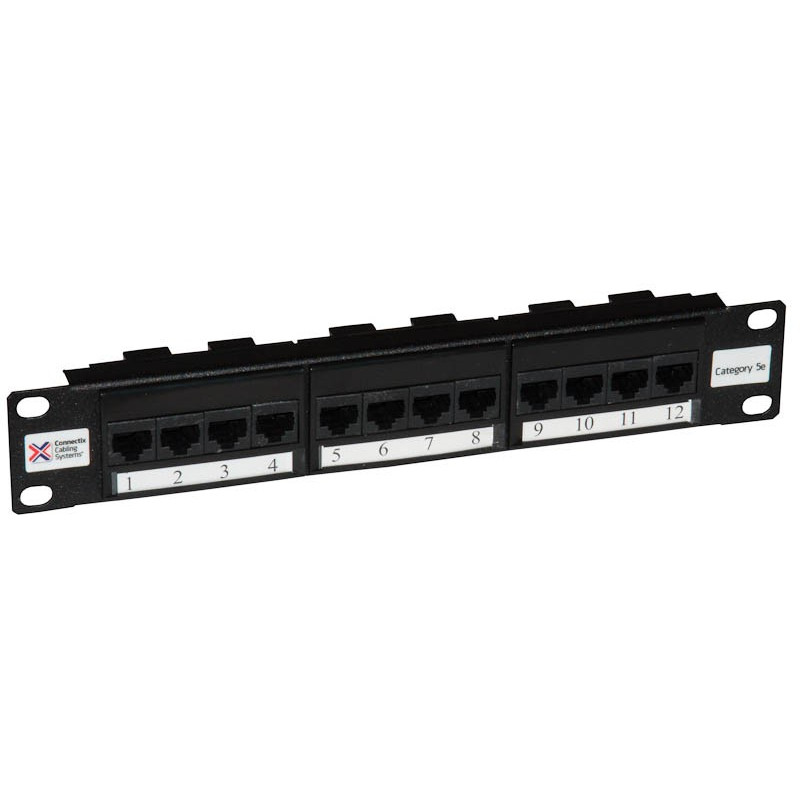12 Port Cat5e 10" UTP Patch Panel 12 Port Cat5e 10" UTP Patch Panel