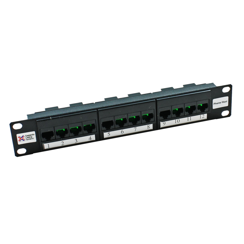 3 x 4 way 10" Telephone Host Patch Panel 3 x 4 way 10" Telephone Host Patch Panel