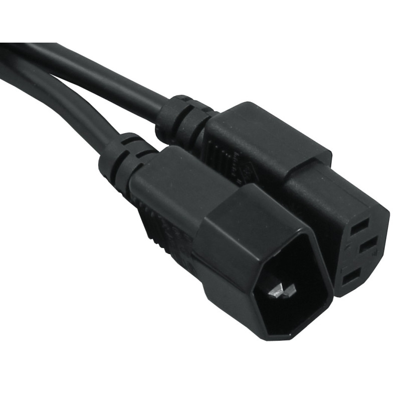 IEC C14 Male - IEC C13 Female Power Extension/Jumper Lead | IEC Power Leads