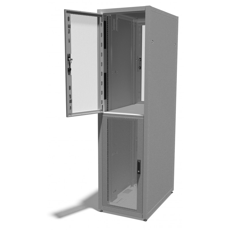 42u 600mm x 1200mm 2 Compartment CoLocation Server Rack | 2 Compartment ...