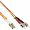 InLine 0.5m LC/ST OM1 0.5m LC ST Orange fiber optic cable