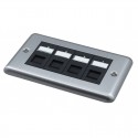 Cat5e UTP RJ45 Loaded Metal Faceplates