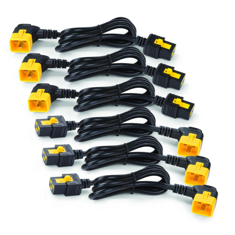 APC AP8714R Power Cord Kit (6 ea), Locking, C19 to C20 (90 Degree), 1.2m APC AP8714R Power Cord Kit (6 ea), Locking, C19 to C20 (90 Degree), 1.2m