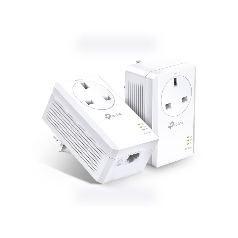 TP-Link AV600 Nano Powerline Adapter Kit- Pass Through