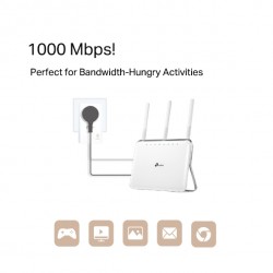 TP-LINK AV1000 Gigabit Passthrough Powerline Starter Kit