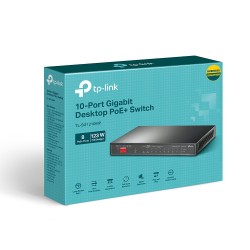 TP-LINK TL-SG1210MP network switch Unmanaged Gigabit Ethernet (10/100/1000) Power over Ethernet (PoE) Black