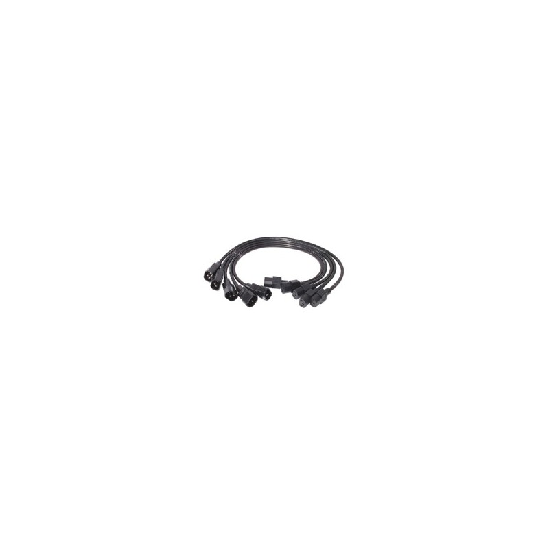 APC AP9890 Power Cord Kit (5 ea), C13 to C14, 0.6m