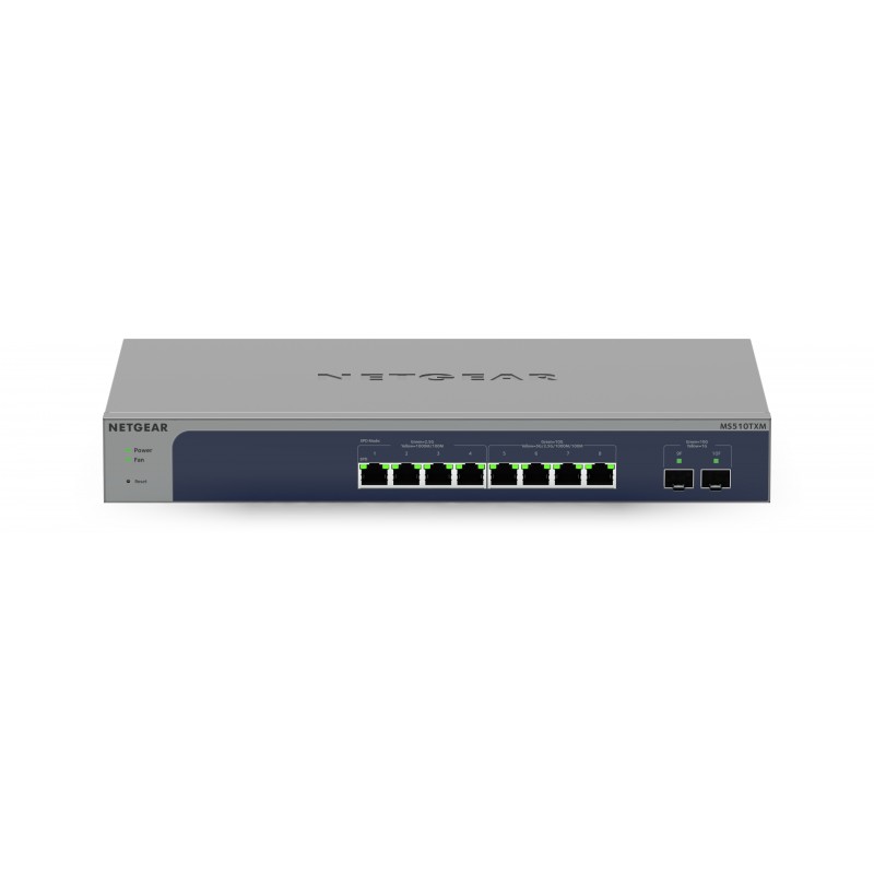 Netgear 8-Port Multi-Gigabit/10g Ethernet Ultra60 PoE++ Smart Managed Pro Switch with 2 SFP+ Ports (MS510TXUP)