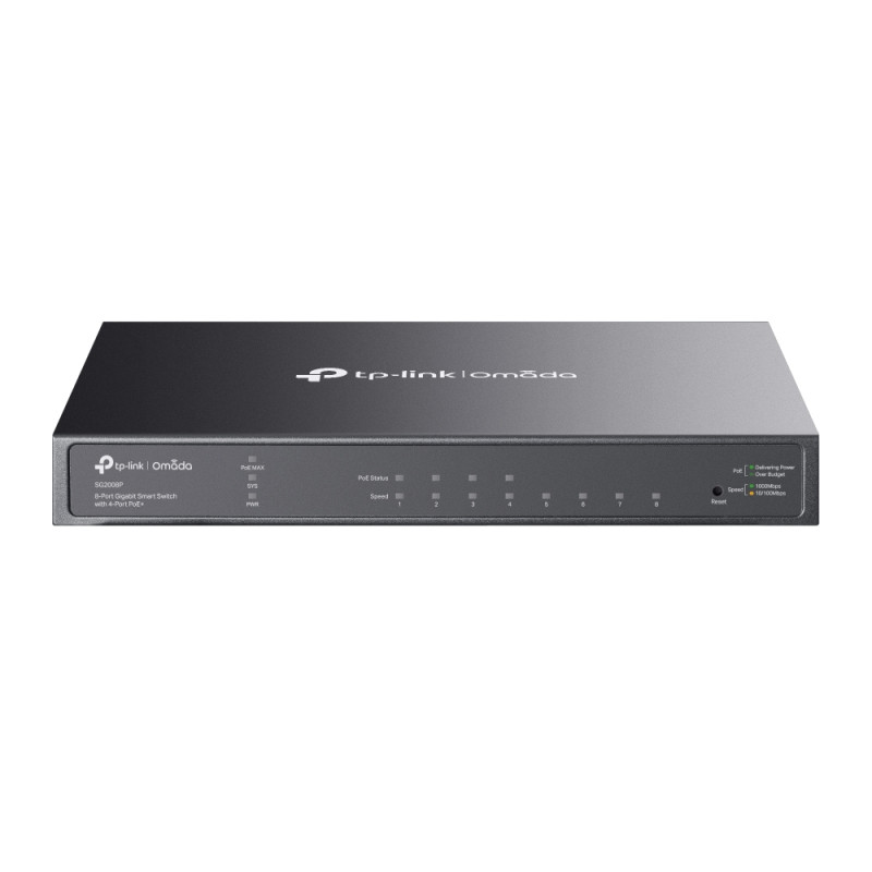 TP-Link Omada 8-Port Gigabit Smart Switch with 4-Port PoE+ TP-Link Omada 8-Port Gigabit Smart Switch with 4-Port PoE+