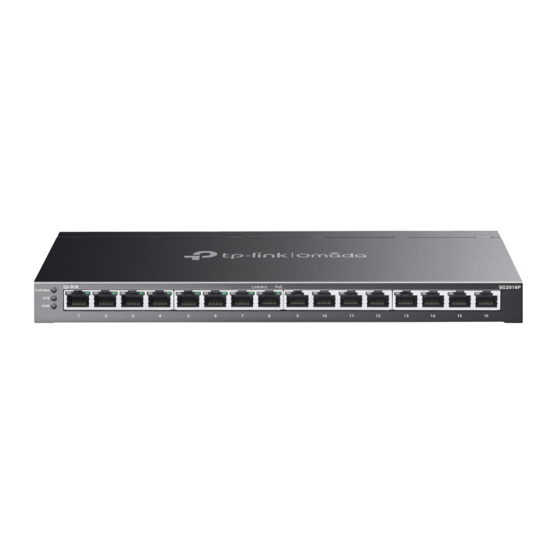 TP-Link Omada 16-Port Gigabit Smart Switch with 8-Port PoE+ TP-Link Omada 16-Port Gigabit Smart Switch with 8-Port PoE+