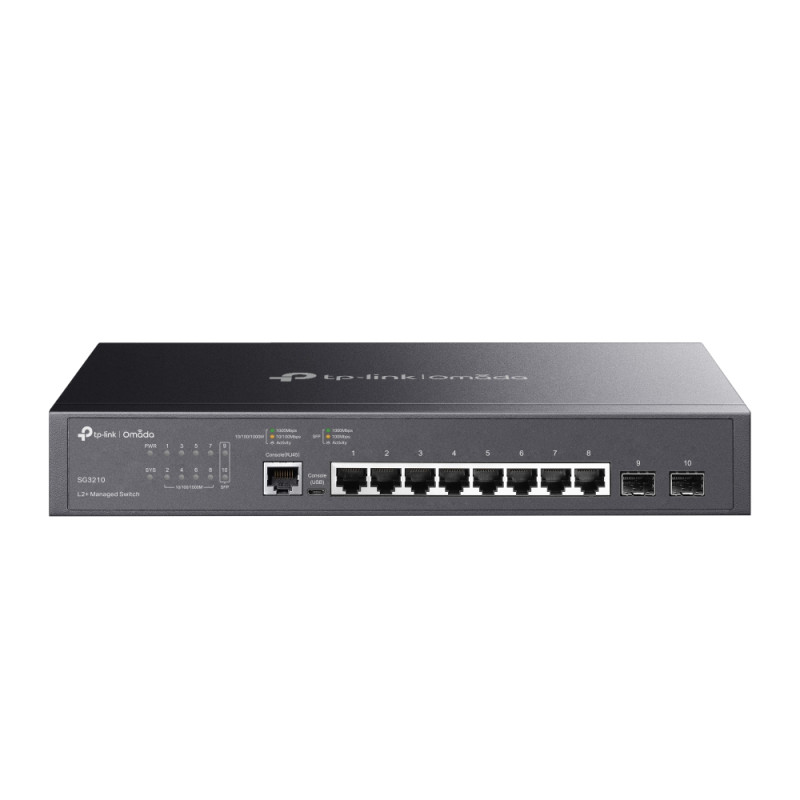 TP-Link Omada 8-Port Gigabit L2+ Managed Switch with 2 SFP Slots TP-Link Omada 8-Port Gigabit L2+ Managed Switch with 2 SFP Slots