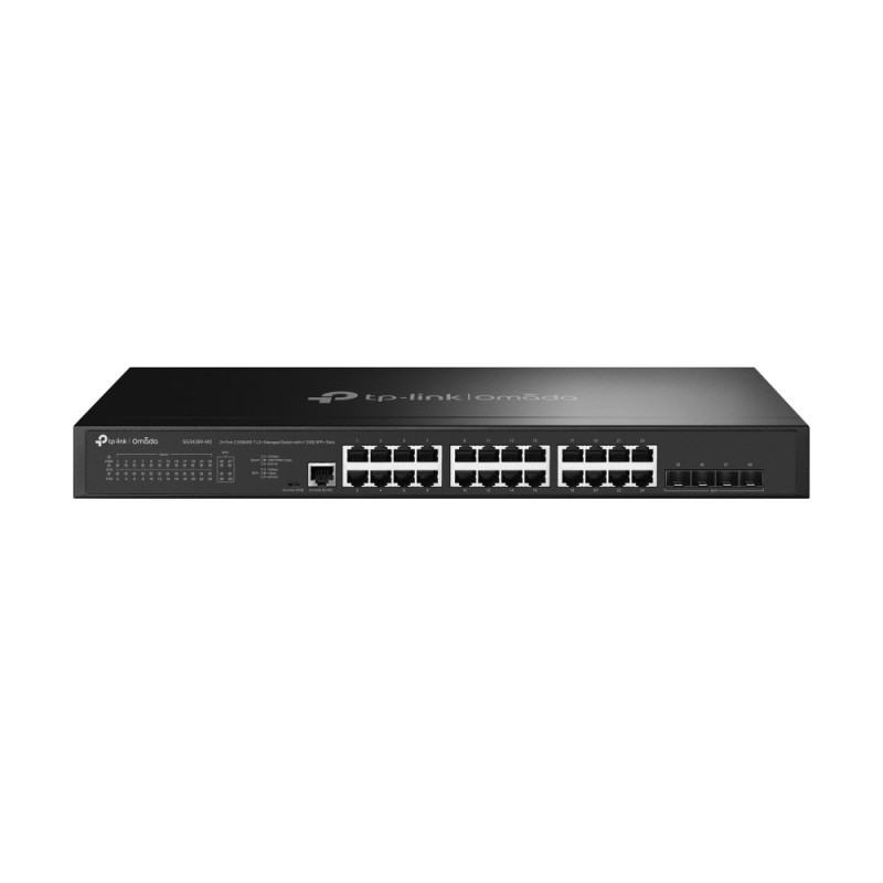 TP-Link Omada 24-Port 2.5GBASE-T L2+ Managed Switch with 4 10GE SFP+ Slots TP-Link Omada 24-Port 2.5GBASE-T L2+ Managed Switch with 4 10GE SFP+ Slots
