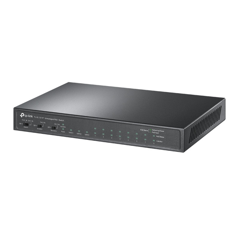 TP-Link 8-Port 10/100Mbps + 3-Port Gigabit Desktop Switch with 8-Port PoE+ TP-Link 8-Port 10/100Mbps + 3-Port Gigabit Desktop Switch with 8-Port PoE+