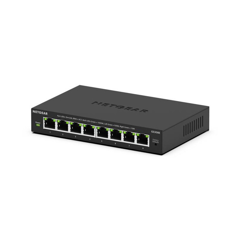ETGEAR GS308E Managed L2/L3 Gigabit Ethernet (10/100/1000) Black ETGEAR GS308E Managed L2/L3 Gigabit Ethernet (10/100/1000) Black