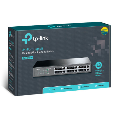 P-Link TL-SG1024D network switch Unmanaged Gigabit Ethernet (10/100/1000) Grey
