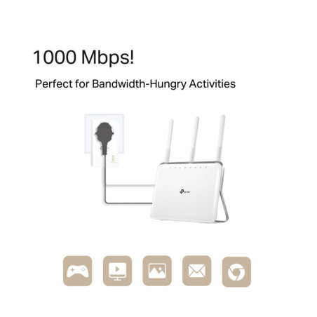 P-Link AV1000 Gigabit Passthrough Powerline Starter Kit