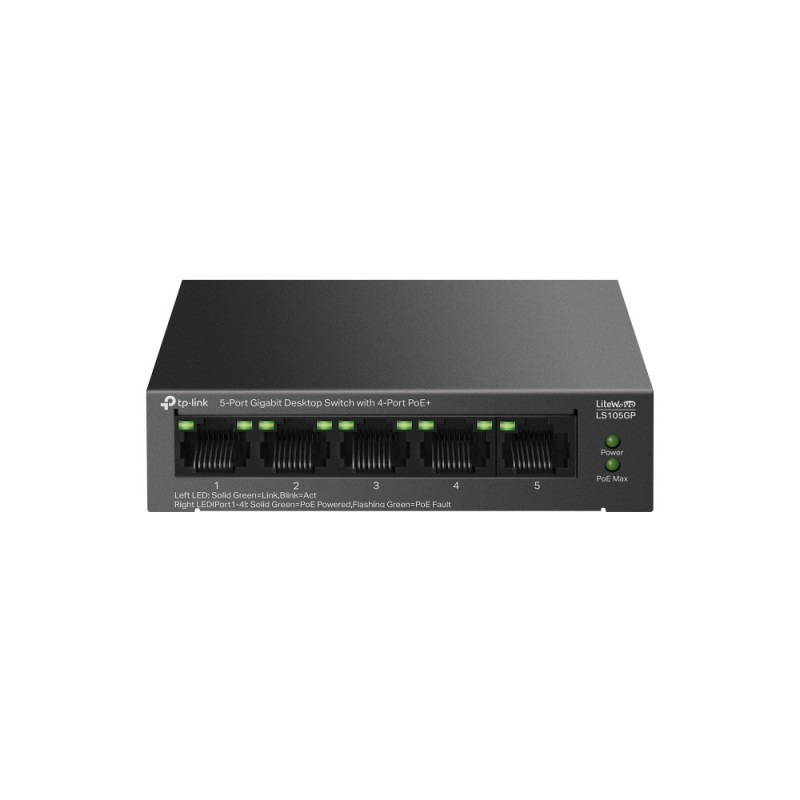 P-Link 5-Port Gigabit Desktop Switch with 4-Port PoE+