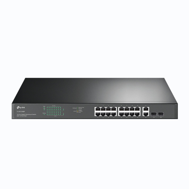 P-Link 18-Port Gigabit Rackmount Switch with 16 PoE+ P-Link 18-Port Gigabit Rackmount Switch with 16 PoE+