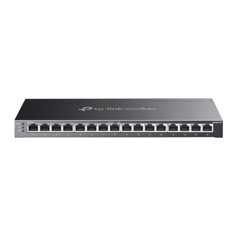 P-Link Omada 16-Port Gigabit Smart Switch with 8-Port PoE+ P-Link Omada 16-Port Gigabit Smart Switch with 8-Port PoE+
