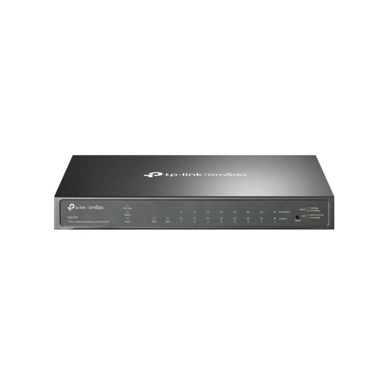 P-Link Omada 10-Port Gigabit Smart Switch with 8-Port PoE+ P-Link Omada 10-Port Gigabit Smart Switch with 8-Port PoE+