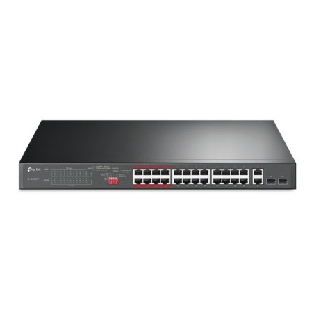 P-Link 24-Port 10/100Mbps + 2-Port Gigabit Unmanaged PoE+ Switch
