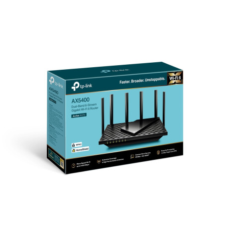 P-Link TP-Link Archer AX5400 Dual-Band Gigabit Wi-Fi 6 Router, Black