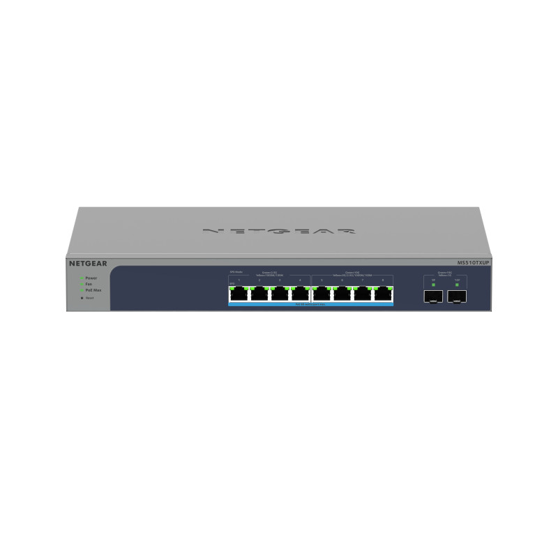 ETGEAR 8-Port Multi-Gigabit/10g Ethernet Ultra60 PoE++ Smart Managed Pro Switch with 2 SFP+ Ports (MS510TXUP)