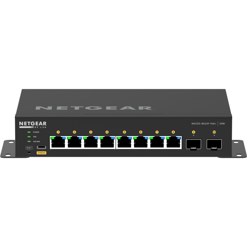 ETGEAR 8x1G PoE+ 220W and 2xSFP+ Managed Switch ETGEAR 8x1G PoE+ 220W and 2xSFP+ Managed Switch