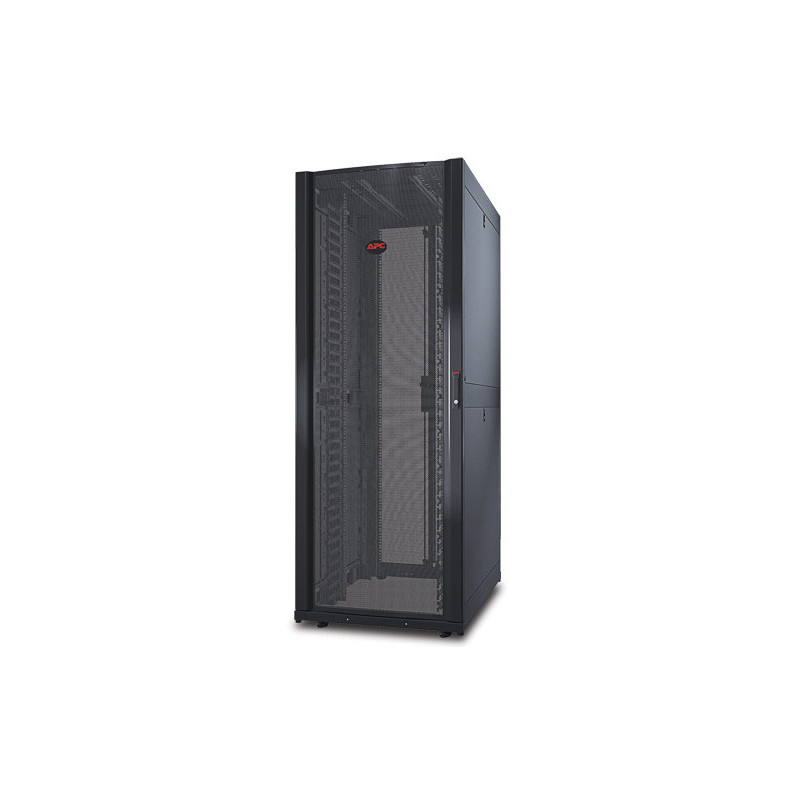 PC NetShelter SX, Networking Rack Enclosure, 42U, Black, 1991H x 750W x 1070D mm with Casters, Feet, Vertical Cable Managers, S PC NetShelter SX, Networking Rack Enclosure, 42U, Black, 1991H x 750W x 1070D mm with Casters, Feet, Vertical Cable Managers, S