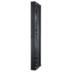 PC Performance,Vertical Cable Manager for 2 & 4 Post Racks, 84"H x 6"W, Double-Sided with Doors