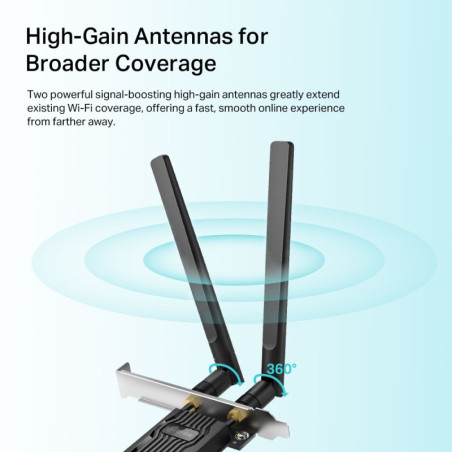 P-Link AX1800 Wi-Fi 6 Bluetooth 5.2 PCIe Adapter