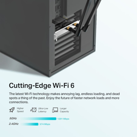 P-Link AX1800 Wi-Fi 6 Bluetooth 5.2 PCIe Adapter