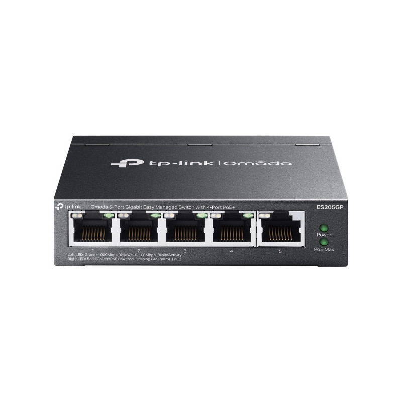 P-Link Omada 5-Port Gigabit Easy Managed Switch with 4-Port PoE+ P-Link Omada 5-Port Gigabit Easy Managed Switch with 4-Port PoE+