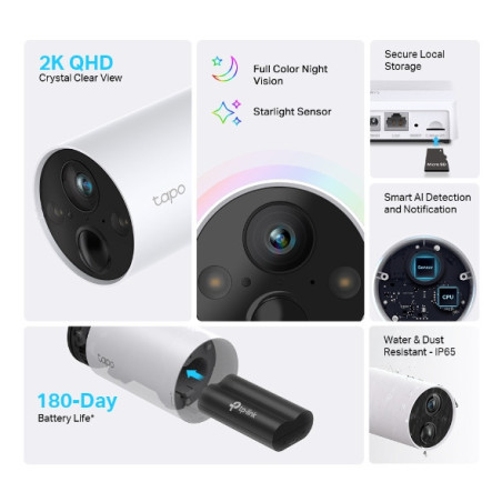 P-Link Smart Wire-Free Security Camera System, 2-Camera System