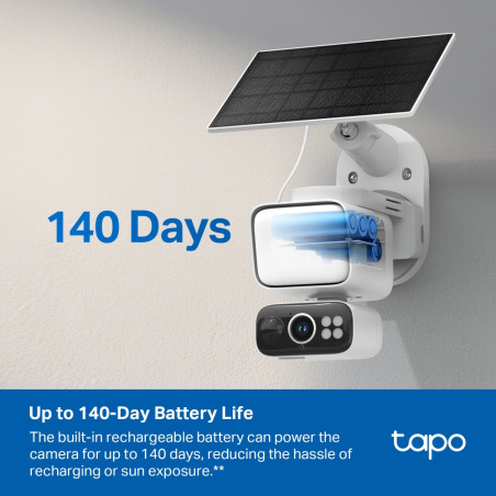 P-Link Solar-Powered Floodlight Pan/Tilt Security Camera Kit
