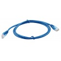 Blue Cat5e patch lead with a short boot