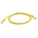 Yellow Cat5e patch lead with a short boot