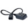 IEC C14 -  BS1363 (UK) - 0.6m